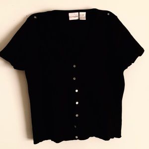 CC•Hughes, short sleeve women’s sweater/top.